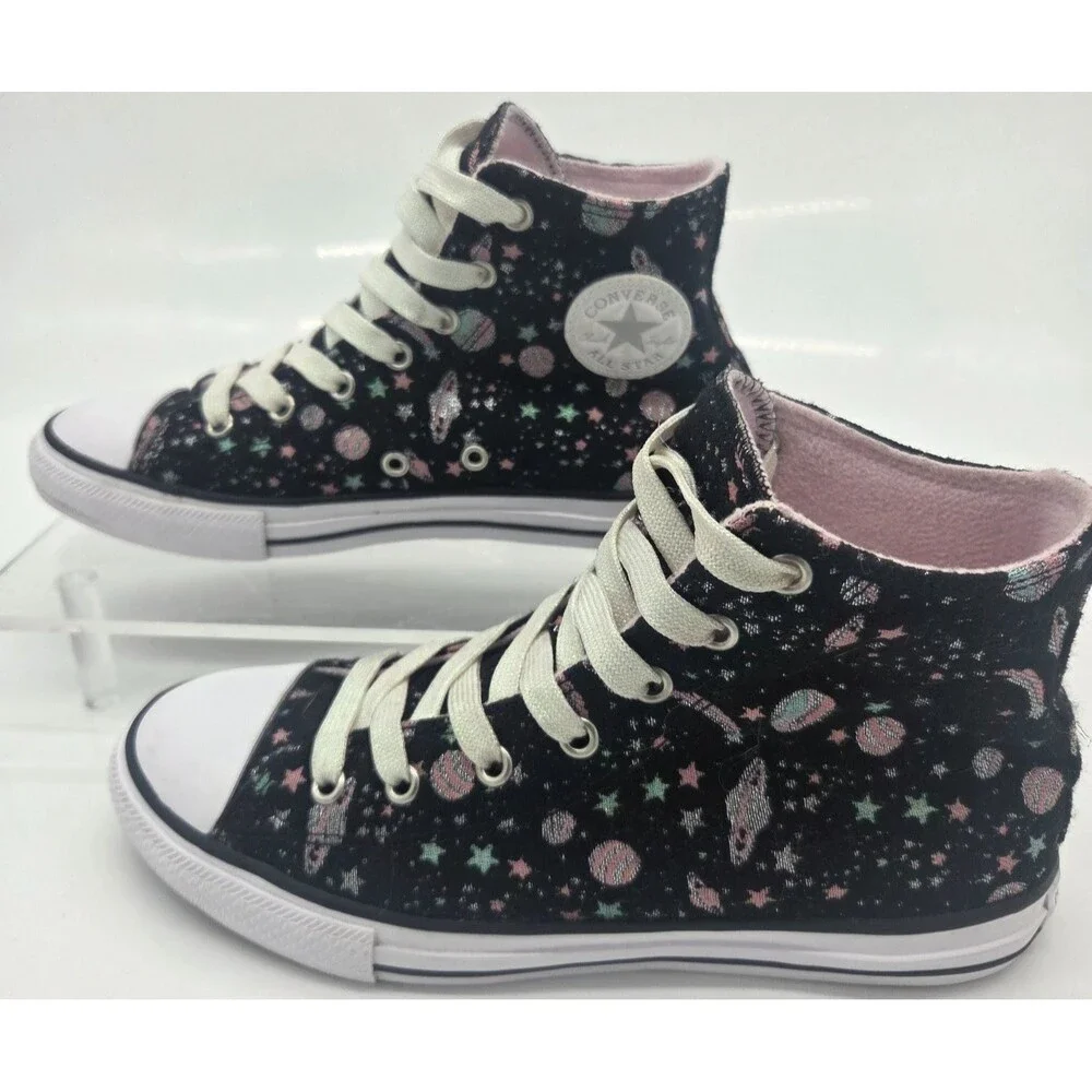 Converse Chuck Taylor All Star Hi high top sneakers space planets stars US 4